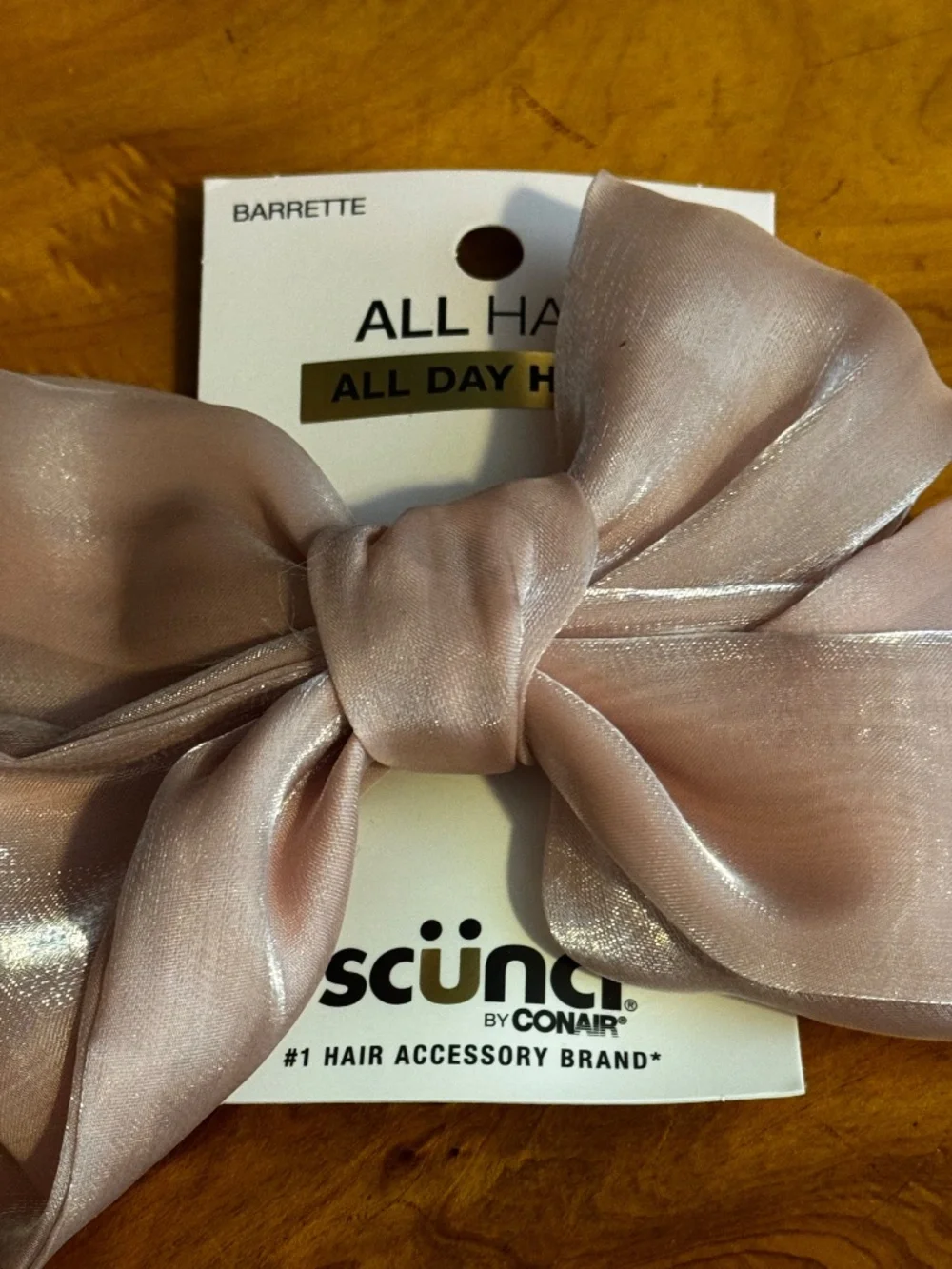 Scünci Pink Bow Barrette